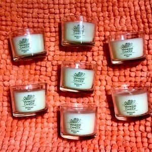 9 (Nine) Yankee Candle Wedding Day glass Mini Votive Set